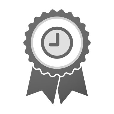 Vektör rozet simge bir saatli