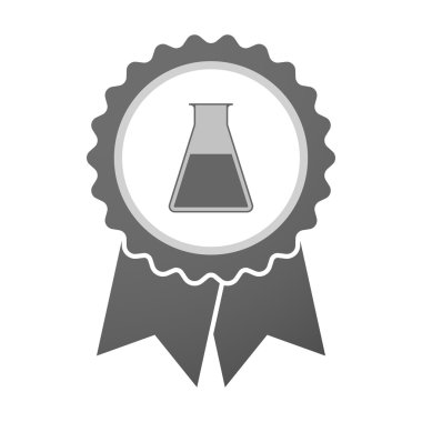 Bir şişesi ile vektör rozet simge