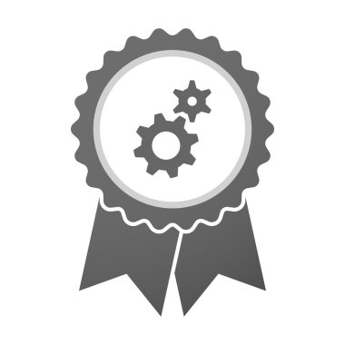 Vektör rozet simge iki vites ile