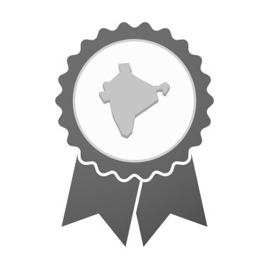 Hindistan Haritası ile vektör rozet simge