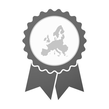 Vektör rozet simge ile Avrupa Haritası 