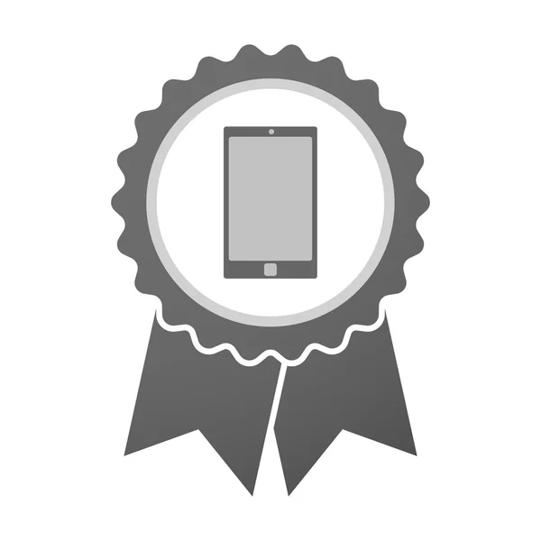 Icône de badge vectoriel avec un téléphone intelligent — Image vectorielle