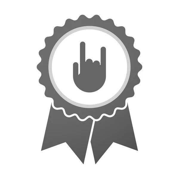 Vector badge icon with a rocking hand — Stock Vector