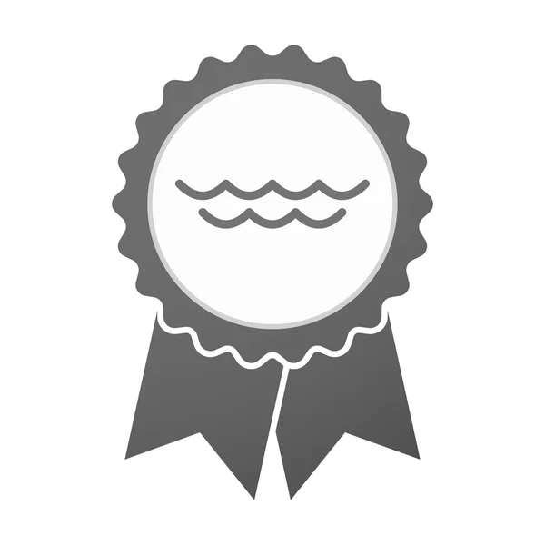 Icona del distintivo vettoriale con un segno d'acqua — Vettoriale Stock