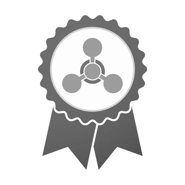 Icono de placa vectorial con un signo de arma química — Vector de stock