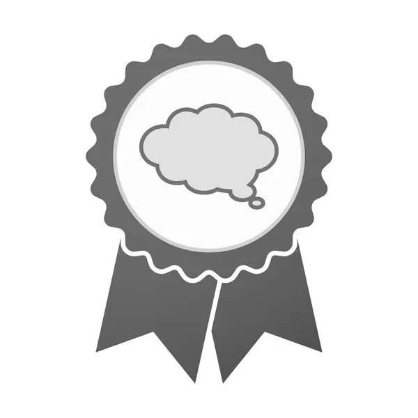 Icône de badge vectoriel avec un ballon nuage comique — Image vectorielle