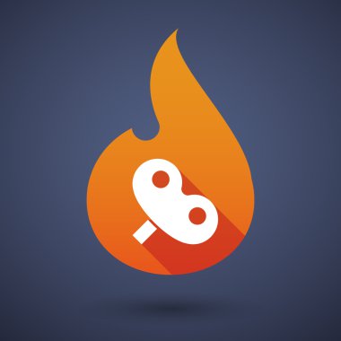 Uzun gölge vektör alev simge oyuncak krank ile