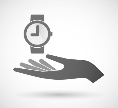İzole vektör el kol saati veren