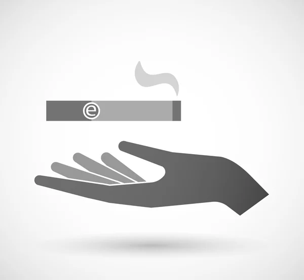 Isolerade vektor hand ger en elektronisk cigarett — Stock vektor