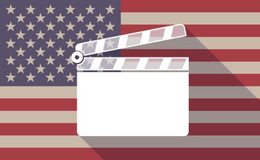 Uzun gölge vektör bir Klaket ile ABD bayrağı simgesi