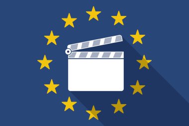 Avrupa Birliği uzun gölge bayrak bir Klaket ile