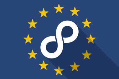 Avrupa Birliği uzun gölge bayrak sonsuz işareti