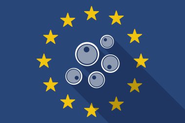 Yumurta ile Avrupa Birliği uzun gölge bayrak