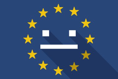 Avrupa Birliği uzun gölge bayrak duygusuz metin yüzü olan