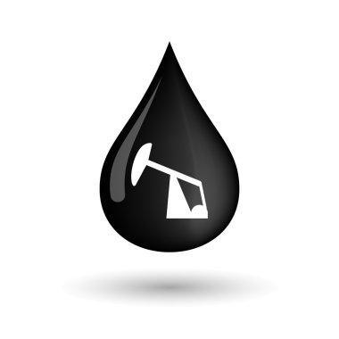 Vektör yağ damla simgesi Atbaşı pompası ile