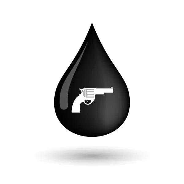 Vektorové ikony pokles ropy s pistolí — Stockový vektor