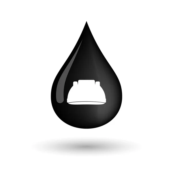 Vektorové ropy přetažení ikony s pracovní helma — Stockový vektor