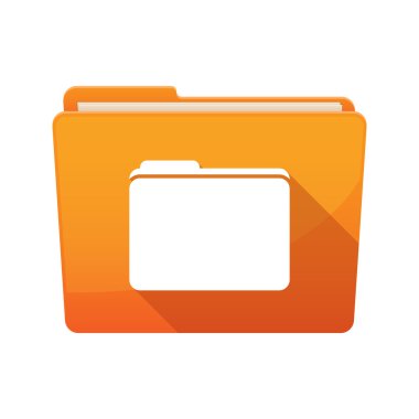 Uzun gölge bağlayıcı bir klasör ile 