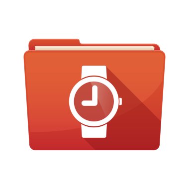 Uzun gölge bağlayıcı bir kol saati ile