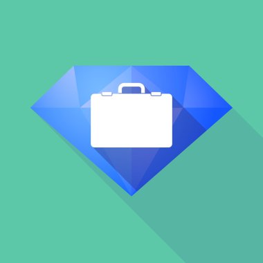 Uzun bir breiefcase ile gölge elmas simgesi