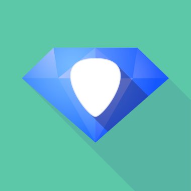 Uzun gölge baklava simgesini bir mızrap ile