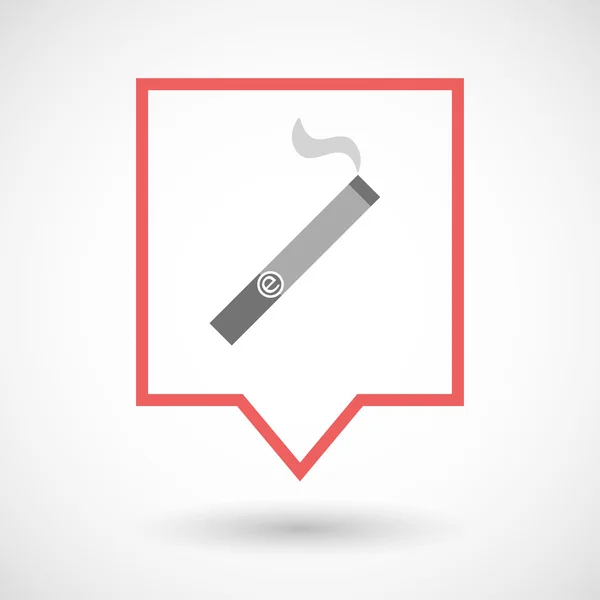 Isolated tooltip line art icon with an electronic cigarette — Stock Vector