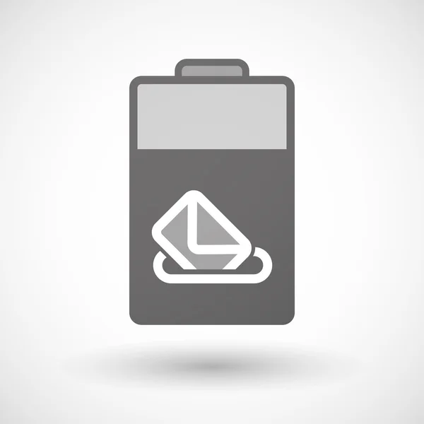 Geïsoleerde batterijpictogram met een stembus — Stockvector