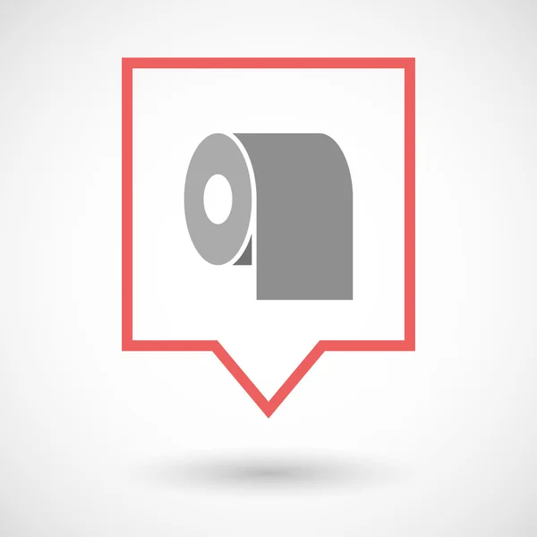 Isolerade tooltip art ikon med en toalettpapper rullar — Stock vektor
