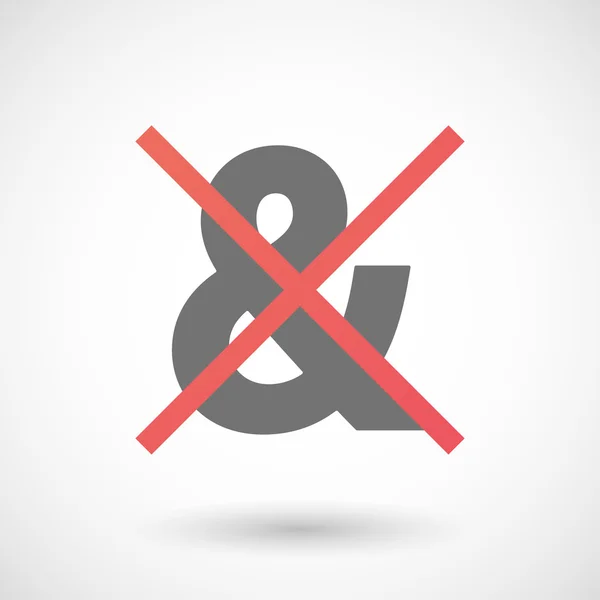 Icona non consentita con un ampersand — Vettoriale Stock