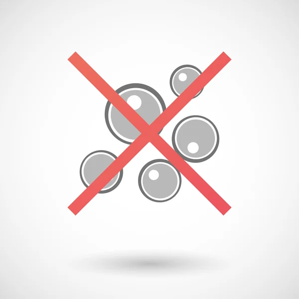 Not allowed icon with oocytes — Stock Vector