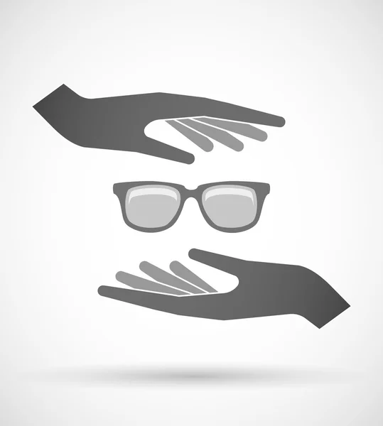 Две руки, защищающие или дающие очки — стоковый вектор