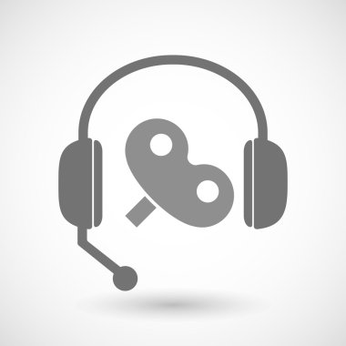 Yardım kulaklık simge oyuncak krank ile