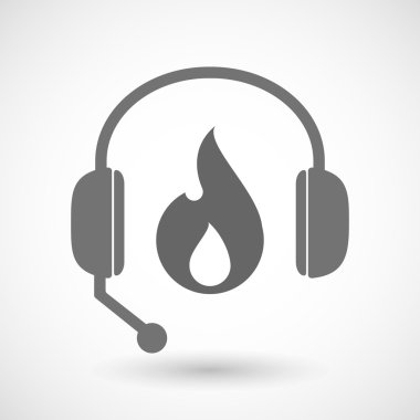 Uzaktan Yardım'ı kulaklık simgesi ile bir alev