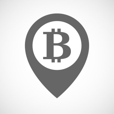 Biraz bozuk para işareti ile izole harita işareti