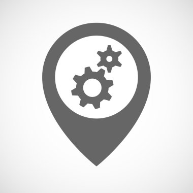 İki vites ile izole harita işareti