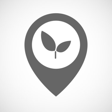 Bir üretim tesisi ile izole harita işareti