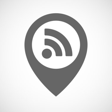 Rss işareti ile izole harita işareti