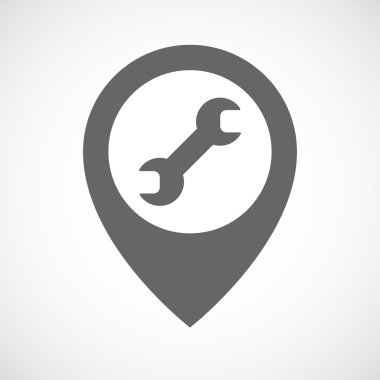 Bir anahtar ile izole harita işareti