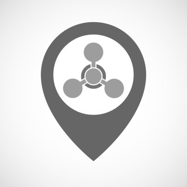 Kimyasal silah işareti ile izole harita işareti