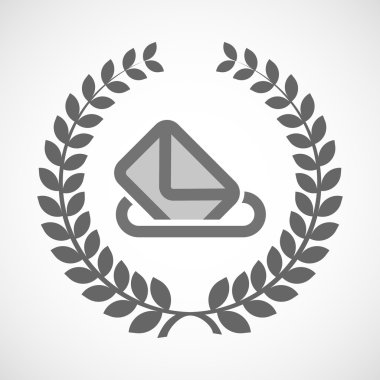 Oy sandığı ile izole defne çelengi simgesi