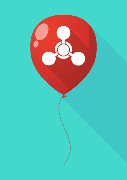 Langer Schattenballon mit einem Zeichen für Chemiewaffen — Stockvektor