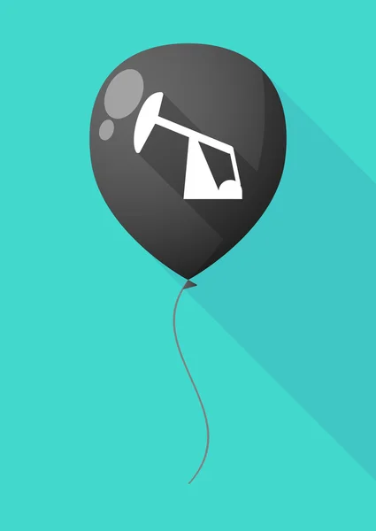 Balão de sombra longa com uma bomba de cabeça de cavalo — Vetor de Stock