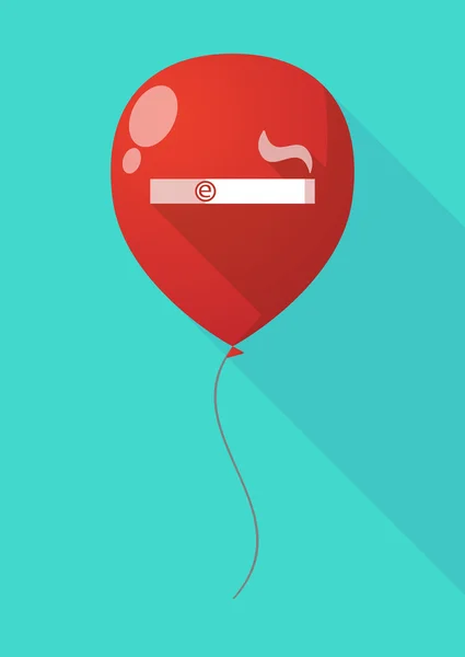 Langer Schattenballon mit einer elektronischen Zigarette — Stockvektor