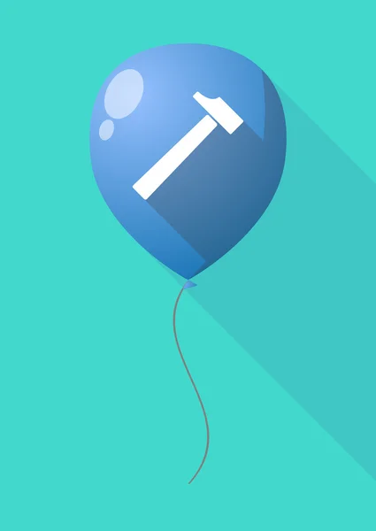 Langer Schattenballon mit Hammer — Stockvektor