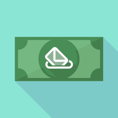 Uzun bir oy sandığı ile gölge banknot simgesi