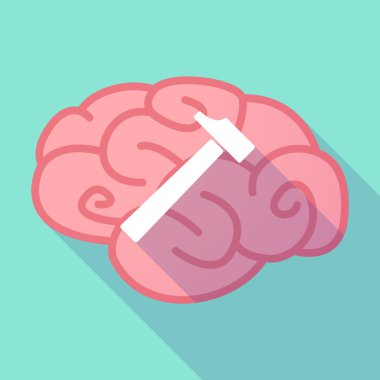 Uzun gölge beyin bir çekiç ile