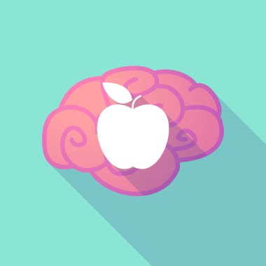 Uzun gölge beyin bir elma