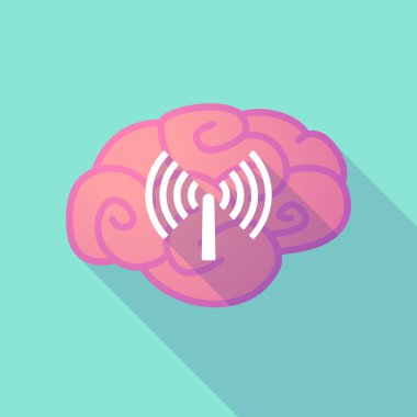 Uzun bir anten ile beyin gölge