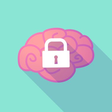 Uzun gölge beyin kapalı kilit pad ile