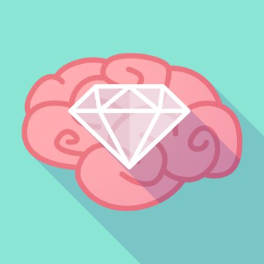 Uzun gölge beyin bir elmas